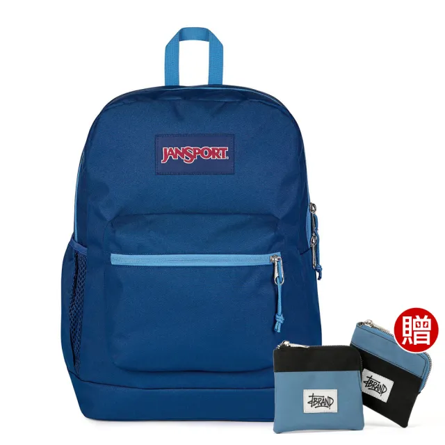 【JANSPORT】雙11 CROSS TOWN PLUS 校園系列後背包(活力藍)