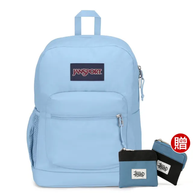 【JANSPORT】CROSS TOWN PLUS 校園系列後背包(粉嫩藍)