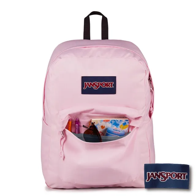 【JANSPORT】雙11 SUPERBREAK PLUS 校園系列後背包(冰晶粉)