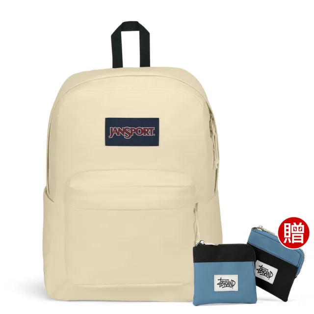 【JANSPORT】雙11 SUPERBREAK PLUS 校園系列後背包(椰奶白)