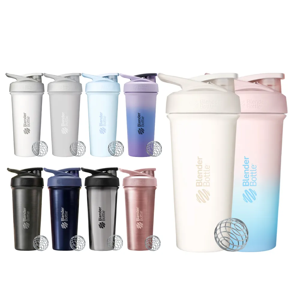 【Blender Bottle】2入|Sleek不鏽鋼保溫保冰杯25oz/740ml(BlenderBottle/Strada/保溫杯/運動水壺/冰壩杯)