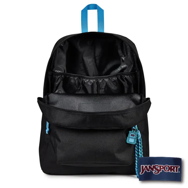 【JANSPORT】雙11 SUPERBREAK PLUS CHARMED 校園系列限量吊飾款後背包(經典黑)