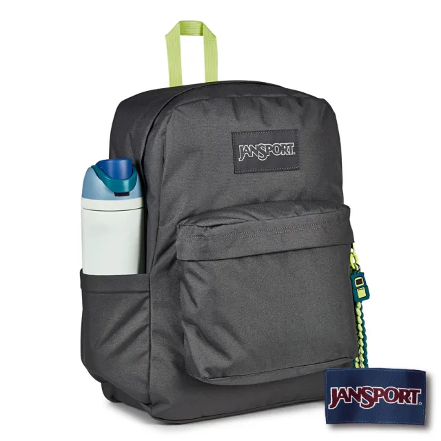 【JANSPORT】雙11 SUPERBREAK PLUS CHARMED 校園系列限量吊飾款後背包(煙燻灰)