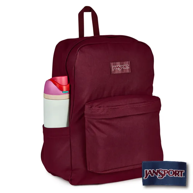 【JANSPORT】雙11 SUPERBREAK PLUS FX 校園系列後背包(櫻桃紅)