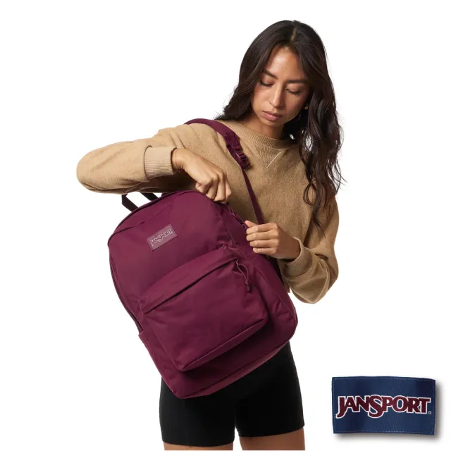 【JANSPORT】雙11 SUPERBREAK PLUS FX 校園系列後背包(櫻桃紅)