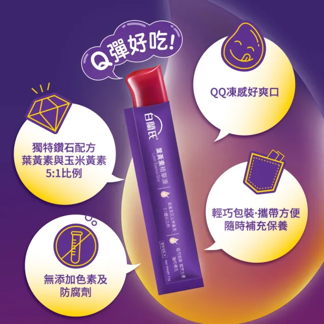 【白蘭氏】葉黃素精華凍15g*21入*1盒 共21入(2款任選 Q彈好吃 方便好攜帶 輕鬆守護晶亮健康 兒童葉黃素)