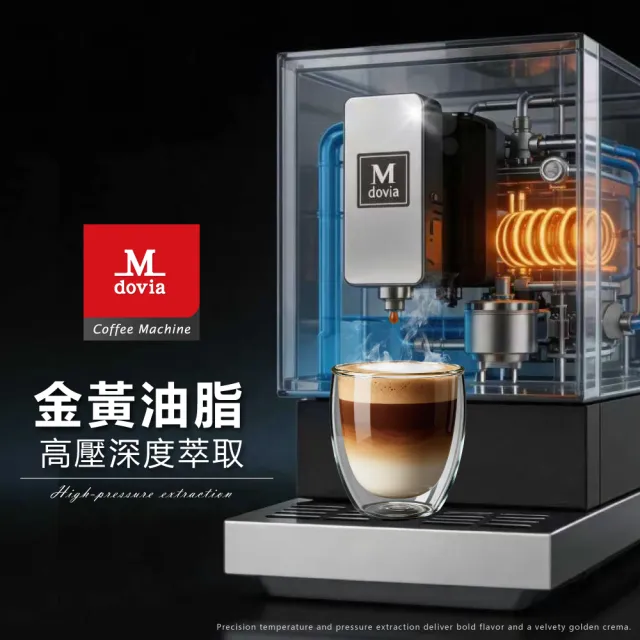 【Mdovia】LASZU V5 全自動義式咖啡機 專業一鍵奶泡・拿鐵・卡布奇諾機