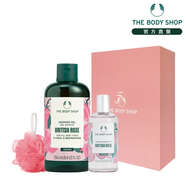 【THE BODY SHOP 美體小舖】玫瑰優雅禮盒組(EDT香水100ml+沐浴膠250ml)