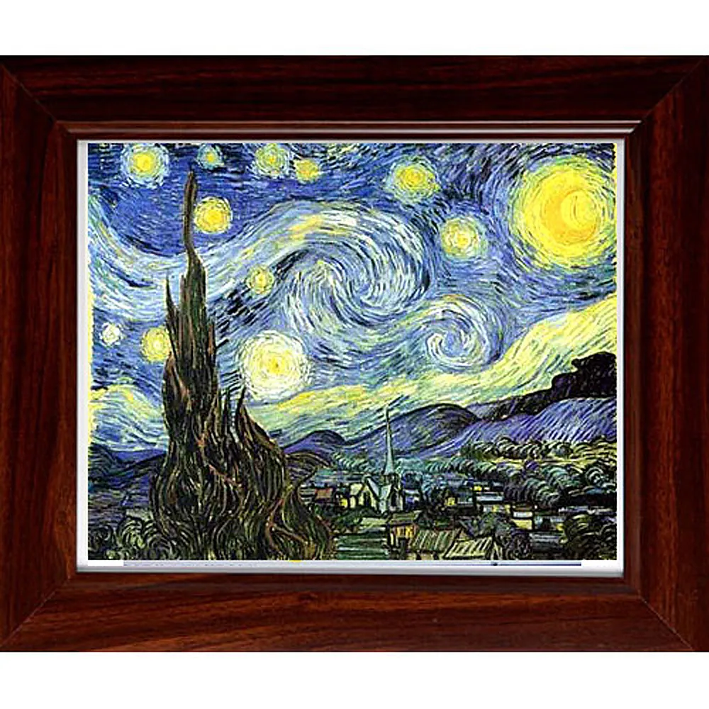 【開運陶源】梵谷 Starry starry night 星月夜 星空(世界名畫 小幅)
