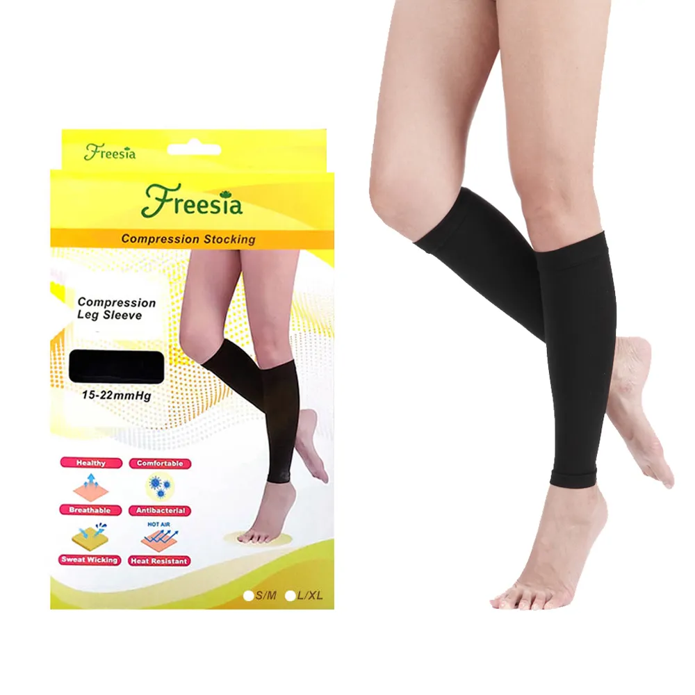 【Freesia】彈性壓力襪-束小腿襪X1雙組(280D-運動襪/彈性襪/束腿襪/塑腿襪/美腿襪/台灣醫療級大廠製造)