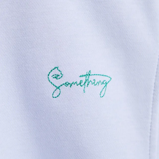 【SOMETHING】女裝 慵懶的貓短袖T恤(淺紫色)