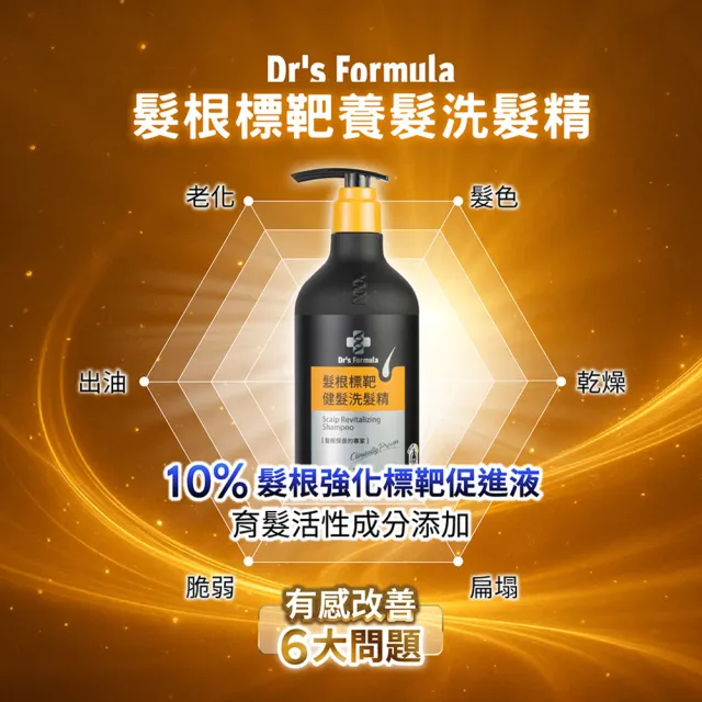 【Dr’s Formula 台塑生醫】髮根標靶健髮洗髮精580g 三入組/官方直營