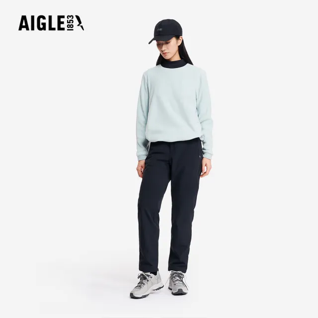 【AIGLE】女 POLARTEC 刷毛保暖T恤｜AG-5A242A236 冰河藍 (女長袖上衣 女T恤 POLARTEC 保暖上衣 刷毛衣)