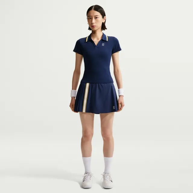 【NIKE 耐吉】短袖POLO 女 AS W NKCT DF SLAM SS POLO 運動 休閒 藍色 (IW1210424)