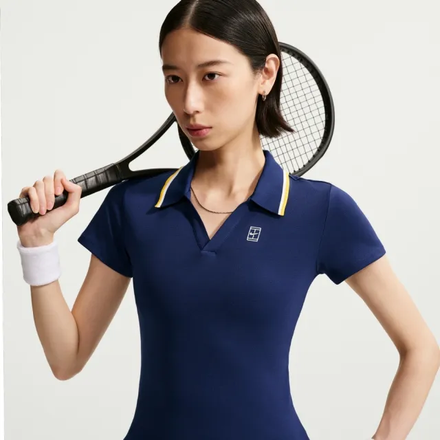 【NIKE 耐吉】短袖POLO 女 AS W NKCT DF SLAM SS POLO 運動 休閒 藍色 (IW1210424)