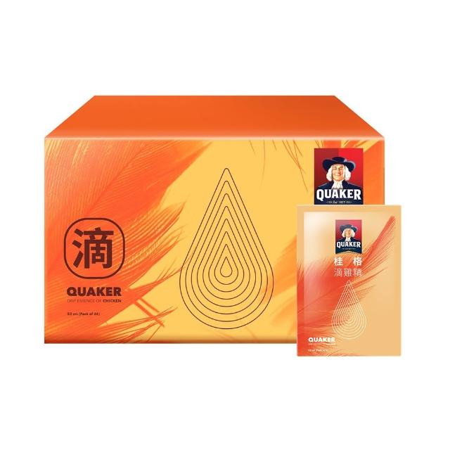 【QUAKER 桂格】滴雞精環保包52ml×36包×1盒(90天營養巔峰健壯雞/100%不摻水不混豬/滋補全家人)