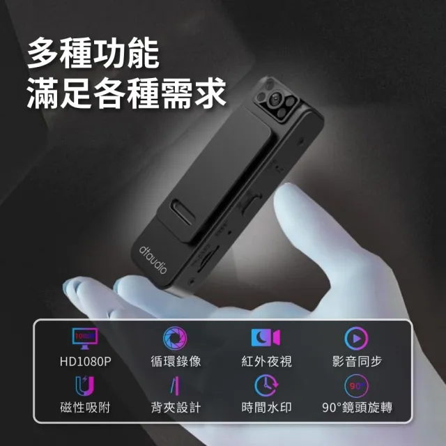 【DTAudio】wifi款 A19領夾式微型攝影機 不含記憶卡｜循環錄影 連接手機查看 磁吸 紅外線夜視 密錄器