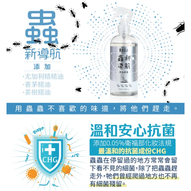 【古寶無患子】3瓶入 蟲新導航防蟲精油噴霧(300mlX3)