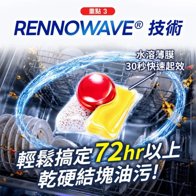 【finish 亮碟】量子極淨洗碗凝珠50顆(洗碗膠囊/乾硬油污/洗碗機專用洗劑)