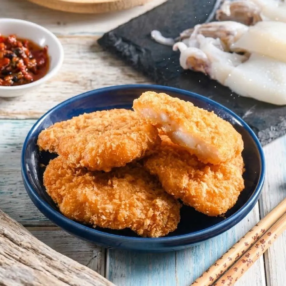 【宏裕行】超厚實黃金花枝蝦排600g盒x3(老饕回購 每盒10-13片 花枝 鮮蝦 澎湖 泰式 蝦排)