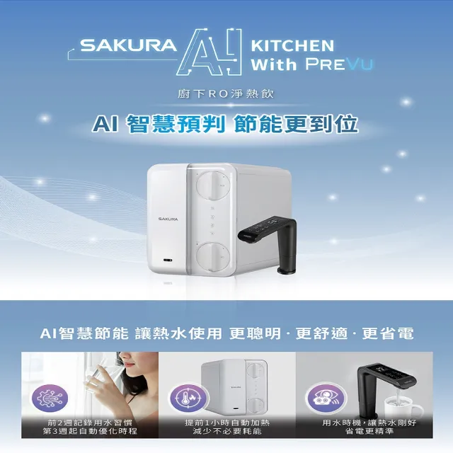 【SAKURA 櫻花】P0533廚下RO雙溫淨熱飲水機