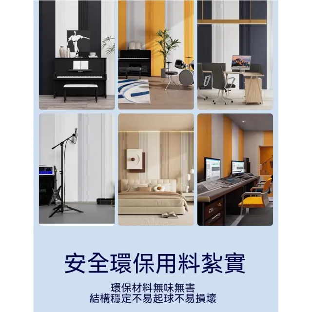 YouPin 自粘隔音門貼 3D豎紋隔音板 40*80cm九片裝 聚酯纖維吸音板隔音棉 降噪神器