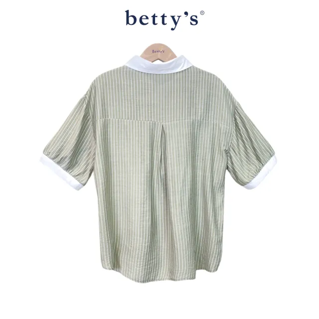 【betty’s 貝蒂思】直條紋腰部抽繩開襟襯衫(共二色)