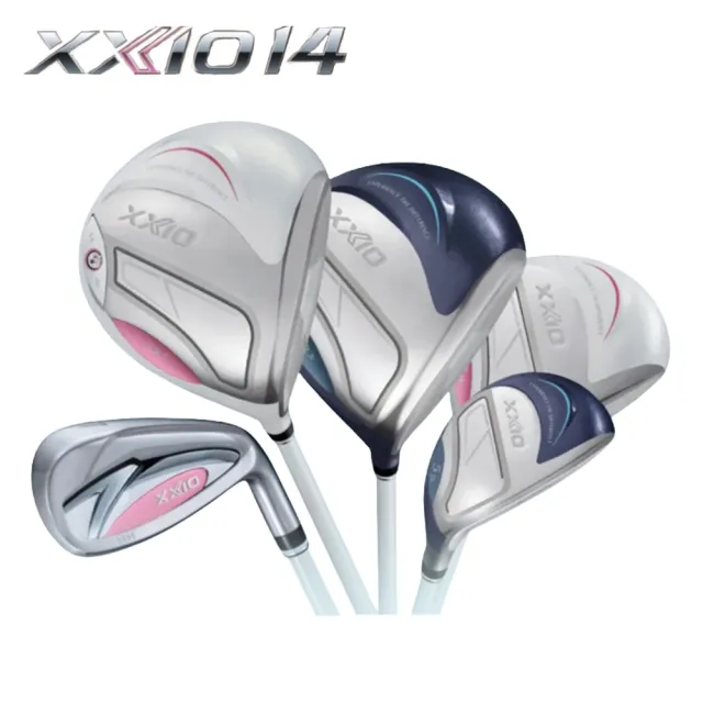 【DUNLOP 登祿普】日本製 新款 XXIO MP1400 女用高爾夫球桿10支/組 (白粉色或藍色 硬度A 組合詳見商品說明)