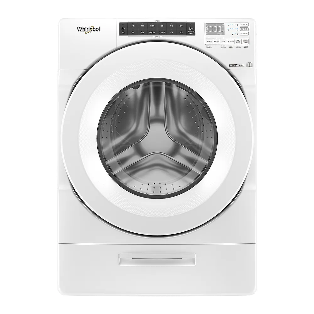 【Whirlpool 惠而浦】家電快配15公斤 Load & Go蒸氣洗脫烘變頻滾筒洗衣機(8TWFC6810LW)
