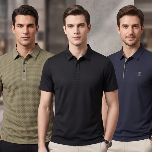 【巴黎精品】現貨+預購 男POLO衫高爾夫球衫夏季薄款冰絲涼感速乾短袖上衣(男裝吸濕排汗男襯衫3款b7a2 E)