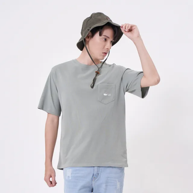 【5th STREET】短袖 短t 上衣 t恤 TEE 有機棉 中性 綠色(570917)