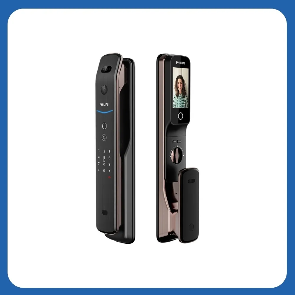 【Philips 飛利浦】709FVP人臉/貓眼 推拉式IOT智能鎖/電子鎖(指紋│卡片│密碼│鑰匙│WiFi/含安裝)