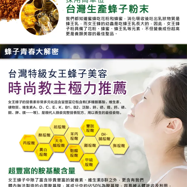 【草本之家】豐采蜂子粉膠囊3入組60粒/入(蜂蛹粉)