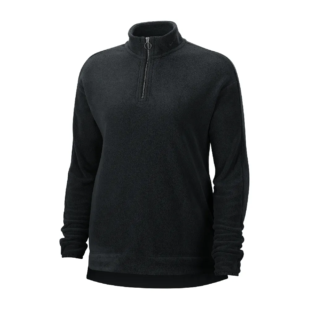 【NIKE GOLF】Nike Golf 女 1/2拉鍊高爾夫長袖上衣/高爾夫球衫 黑 BV0494-010