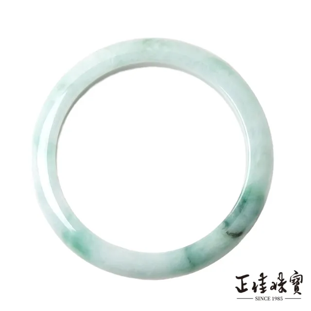 【正佳珠寶】翡翠 高品飄蘭花 18.5圍 58.5mm 天然緬甸A貨翡翠手鐲