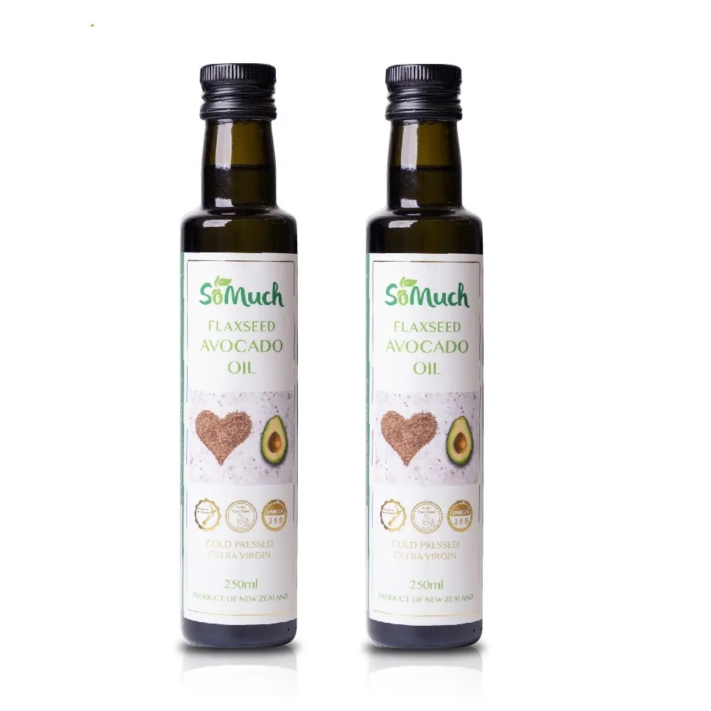 即期品【壽滿趣】Somuch紐西蘭頂級冷壓初榨亞麻仁酪梨油-250mlx2(可生飲/低溫冷壓)