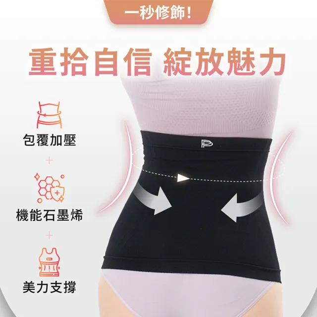 【PP 石墨烯】石墨烯魔塑循環護腰2入(找回腰線 循環代謝)