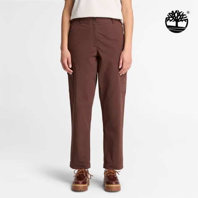【Timberland】女款咖啡色工裝長褲(0YH53AJD)
