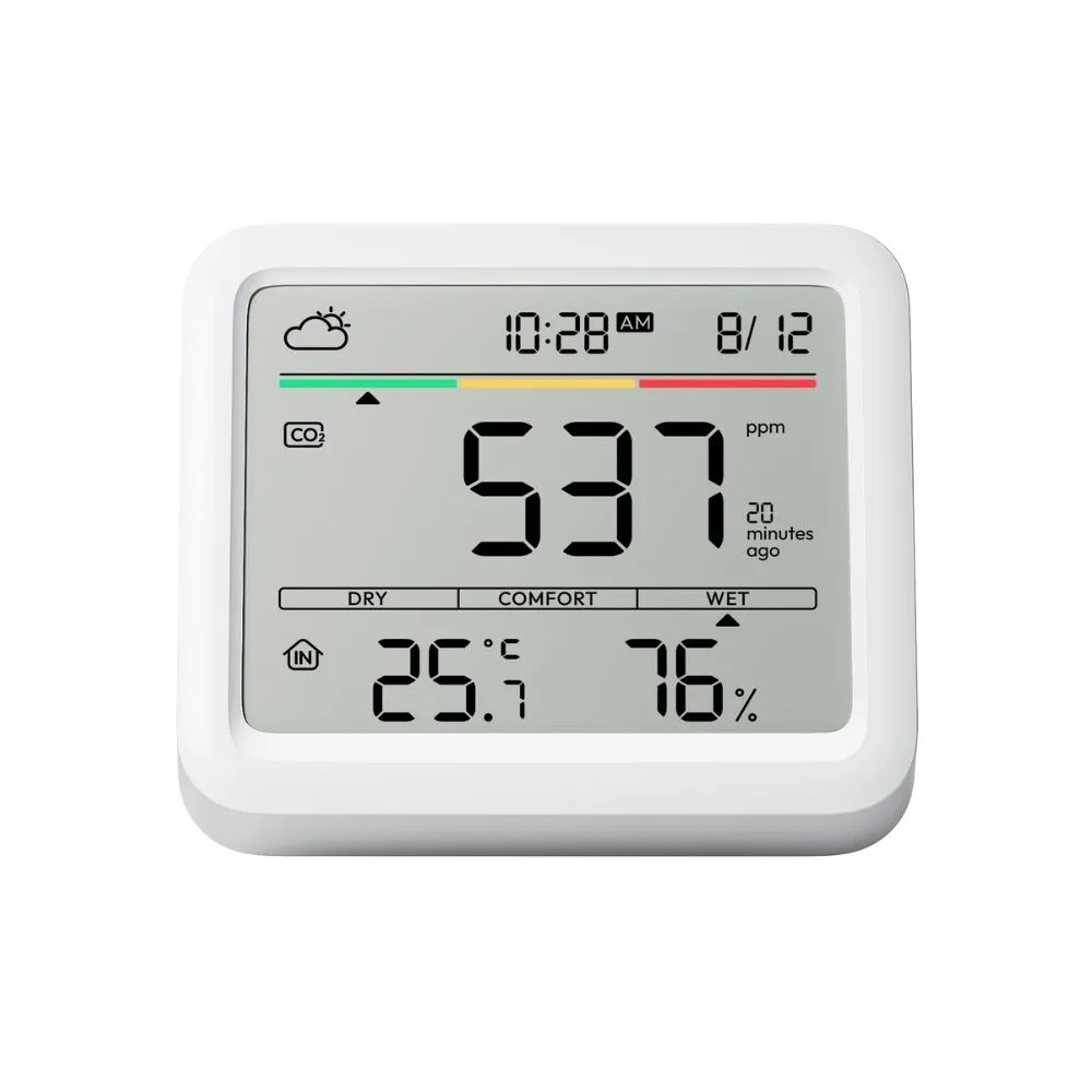 【SwitchBot】Meter Pro CO2 溫溼度感測器(溫濕度/桌上時鐘/環境感測/二氧化碳感測/空氣偵測)