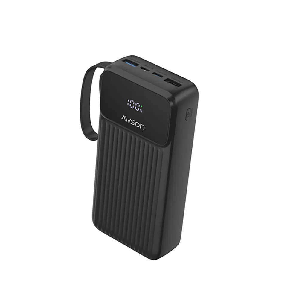 【AWSON 歐森】WH標示 20000mAh 2W微儲能自帶線(AWP-5750 蘋果/Type-C/MicroUSB/USB-A輸入)