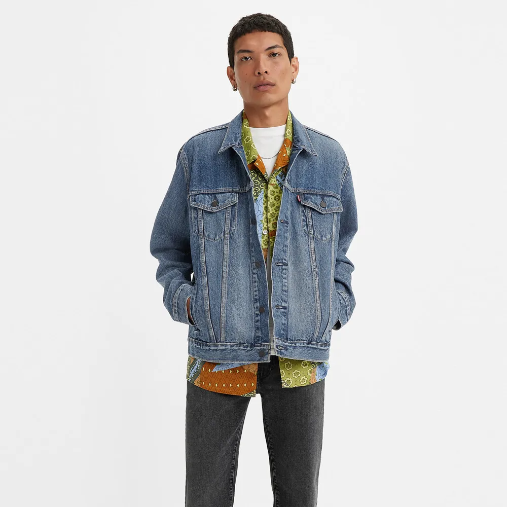 【LEVIS】男款 牛仔外套 / Type3經典修身版型 / 精緻中藍洗舊 熱賣單品 72334-0574