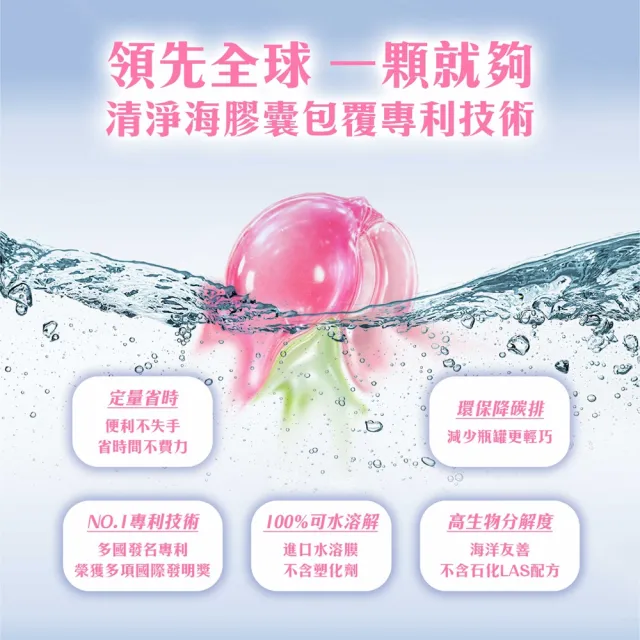 【清淨海】momo獨家★ 小桃子 植萃酵素洗衣膠囊40顆*4入-共160顆(母嬰友善/清淨海桃子洗衣球)