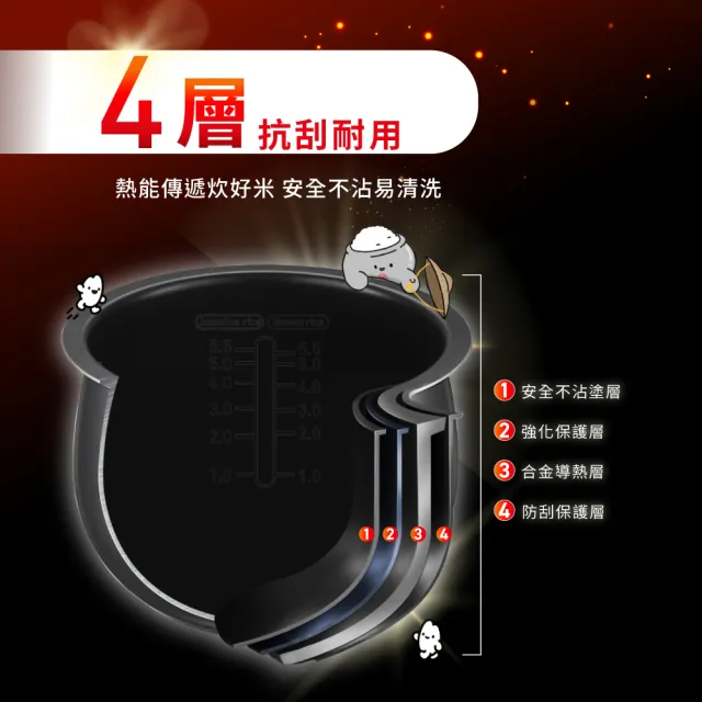 【Tefal 特福】熱旋球釜10人份微電腦萬用電子鍋-RK7321H0(電飯鍋/煮飯鍋/燉湯/煮粥)