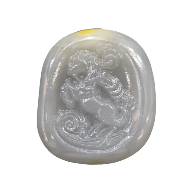 【藏古祥館】和田 馬上有錢 SQF20 (宗教開運 和田玉)