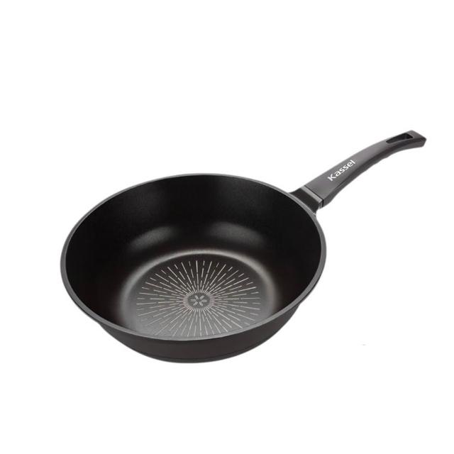 【Kassel】韓製鑽石超導熱不沾輕量深炒鍋-28cm(三色兩款/深炒鍋和平底鍋任選一/韓國製/IH爐可用鍋/好讚鍋)