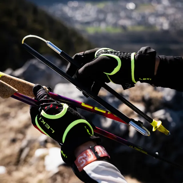 【LEKI】Ultratrail FX.One SL 單一長度碳纖維折疊越野跑杖 1對 六種長度 65625841-2