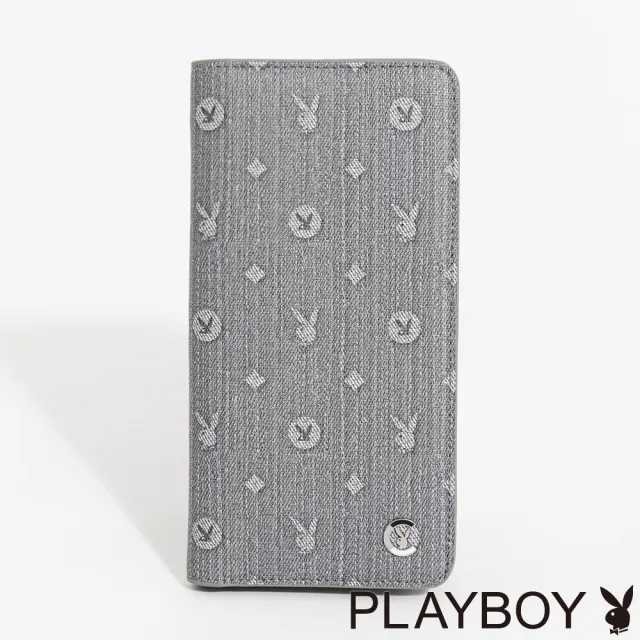 【PLAYBOY】翻蓋長夾(磁吸)  Grey Refinement系列 - 灰色