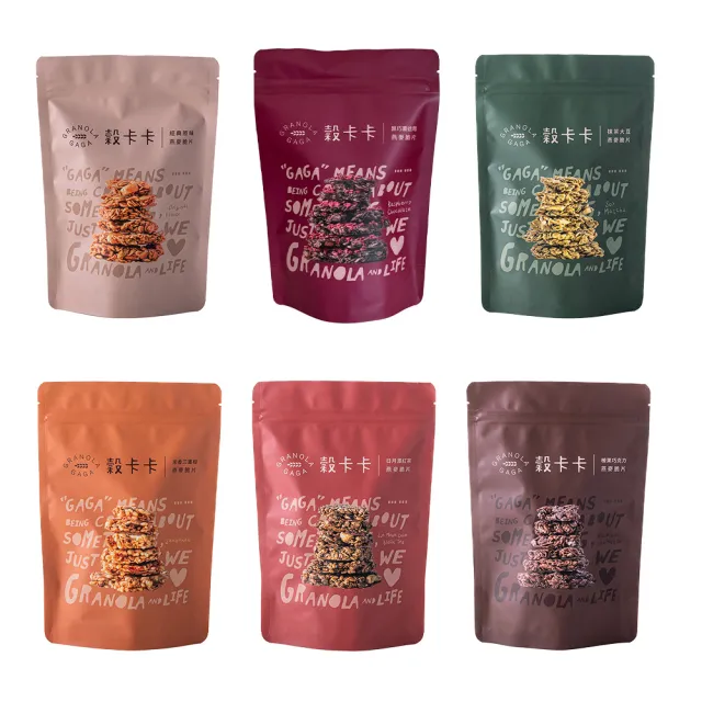 【GRANOLA GAGA 穀卡卡】堅果燕麥脆片200g 任選4包(米香三寶柑/抹茶/日月潭紅茶/榛果巧克力/原味)
