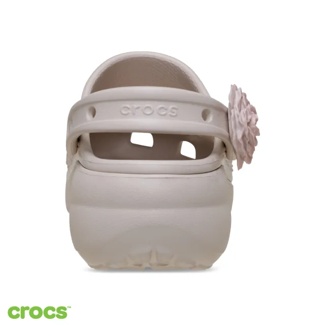 【Crocs】女鞋 經典 雲朵疊影玫瑰克駱格 洞洞鞋 可可米色(214026-2PL)