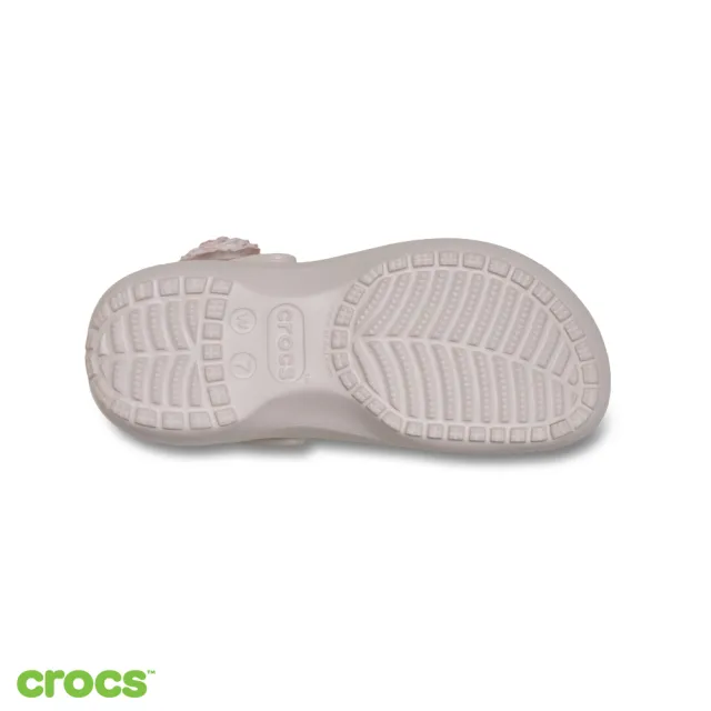 【Crocs】女鞋 經典 雲朵疊影玫瑰克駱格 洞洞鞋 可可米色(214026-2PL)
